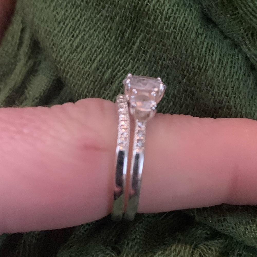 NWOT Primrose 925 Sterling Silver Brilliance Wedding Set size 7 msrp $100 - Picture 7 of 13